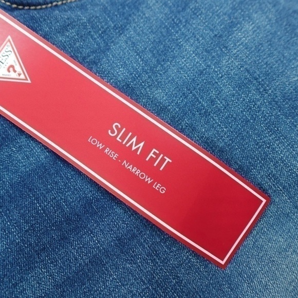 Guess Jeans Brit Rocker Slim Fit Narrow Leg Low Rise Sirius Wash Mens Size 36x30 - Picture 4 of 7